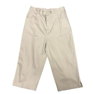 NWOT Nordstrom Khaki Beige Crop Wide Leg Pants - Size 4 Petite